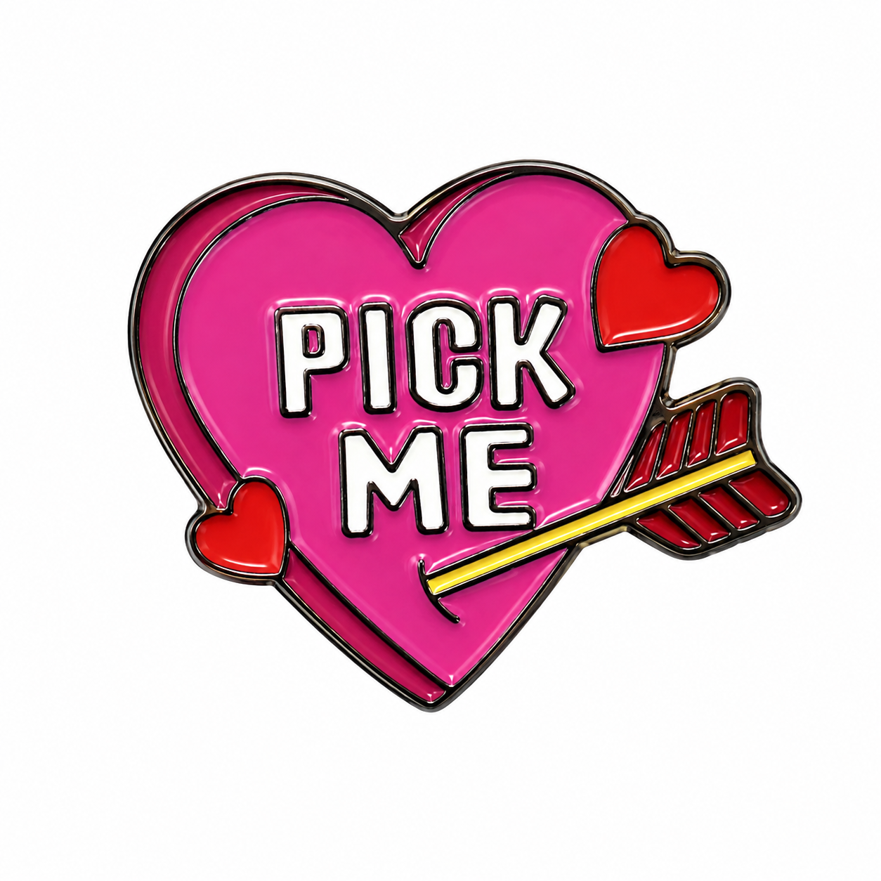 Pick Me Heart – Metal Phone Charm Sticker