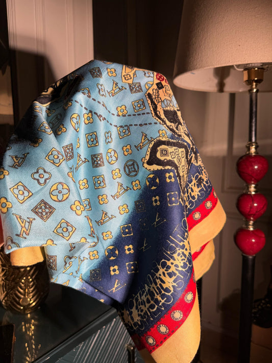 Louis Vuitton Colored theme scarf/ stole (IMMEDIATE DELIVERY AVAILABLE)