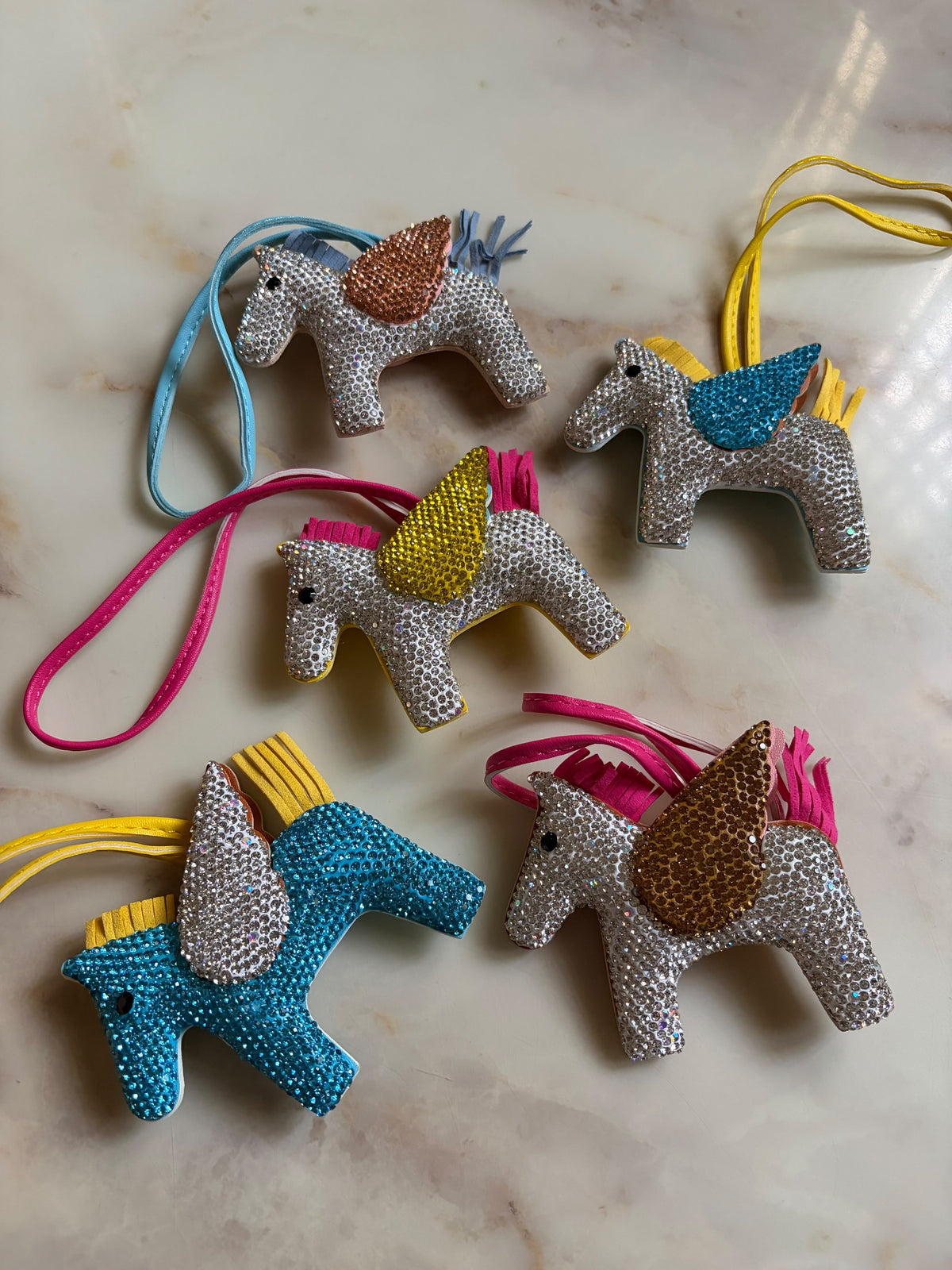 Rhinestone Unicorn Bag Charm