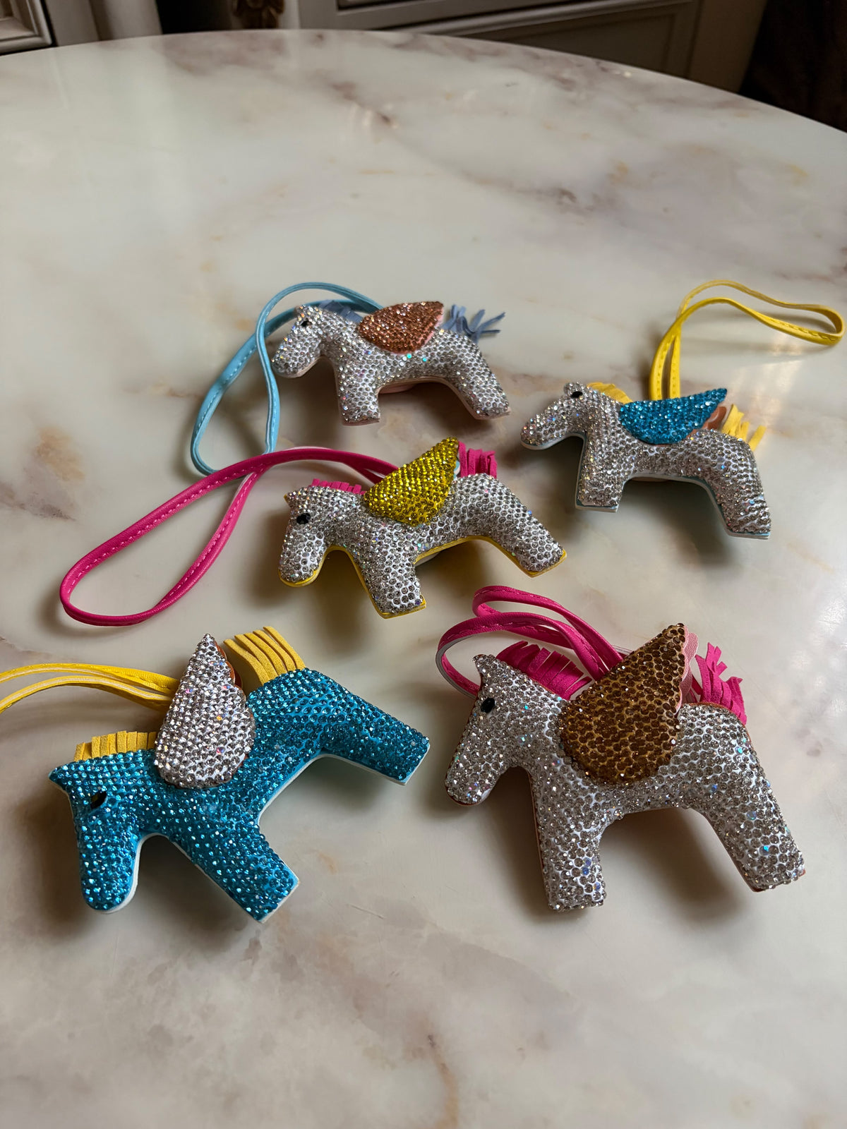 Rhinestone Unicorn Bag Charm