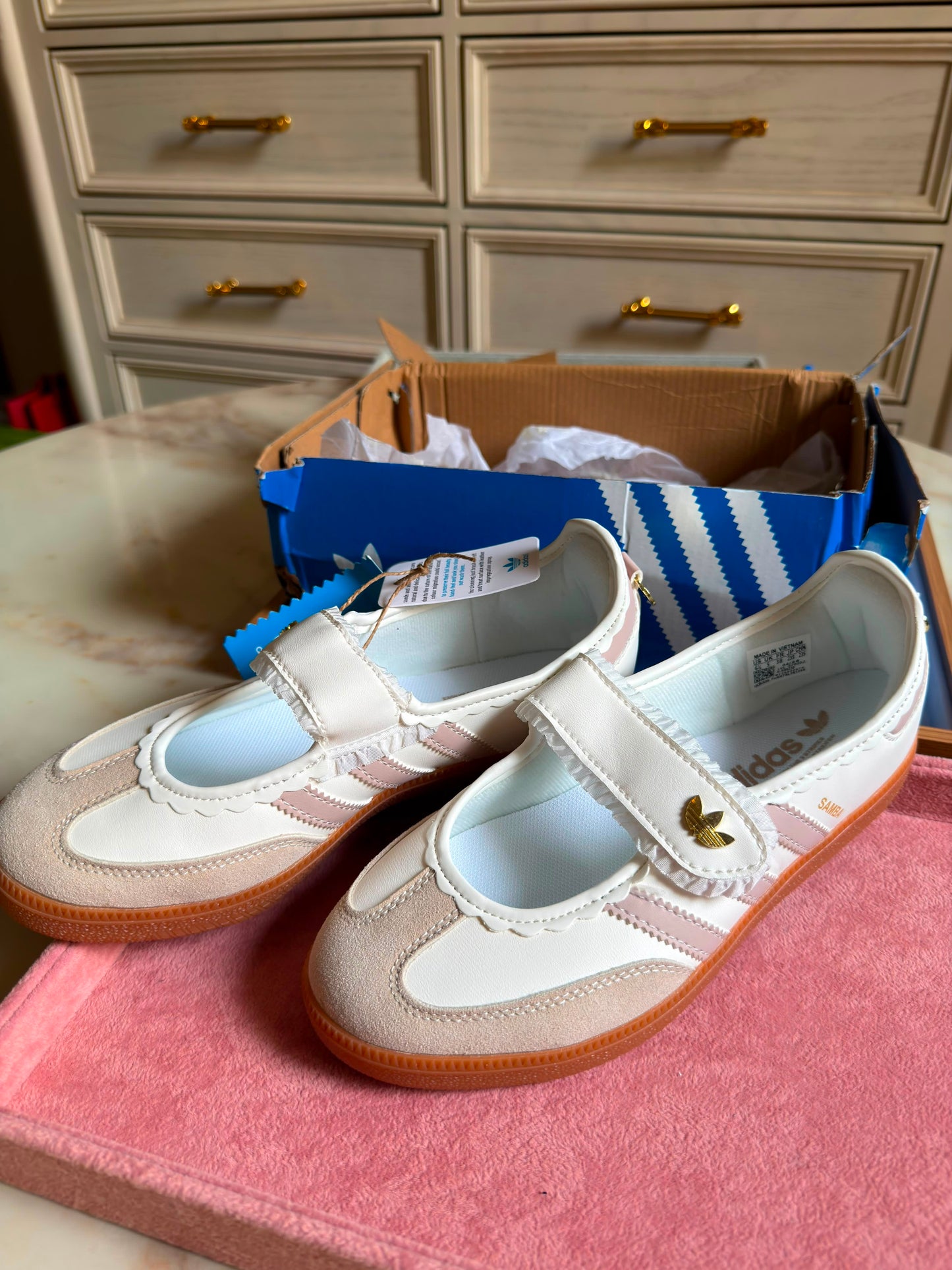 Adidas Samba Mary Jane Sneakers – White/Cream