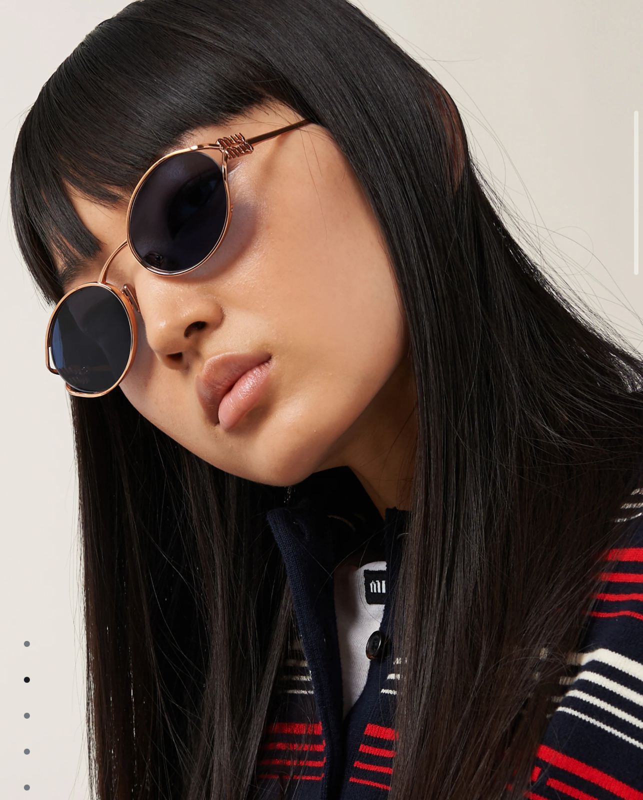 Black shade Miu miu metal frame glasses  V4 ( Direct delivery)