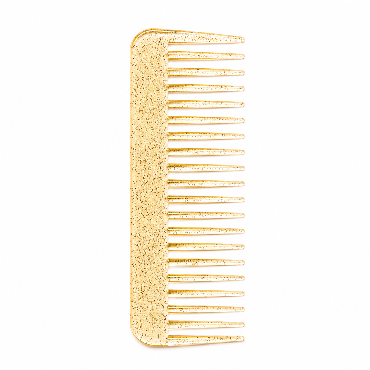 Transparent glitter hair comb