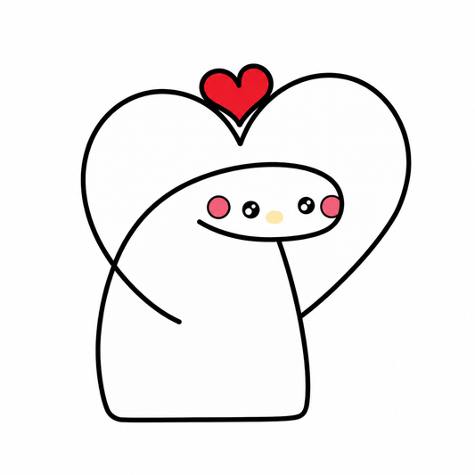 Cute Heart Bunny Metal Phone Charm Sticker