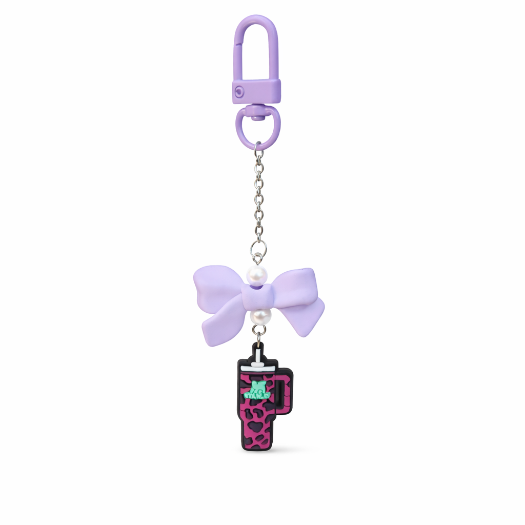Tumbler charm with  bow