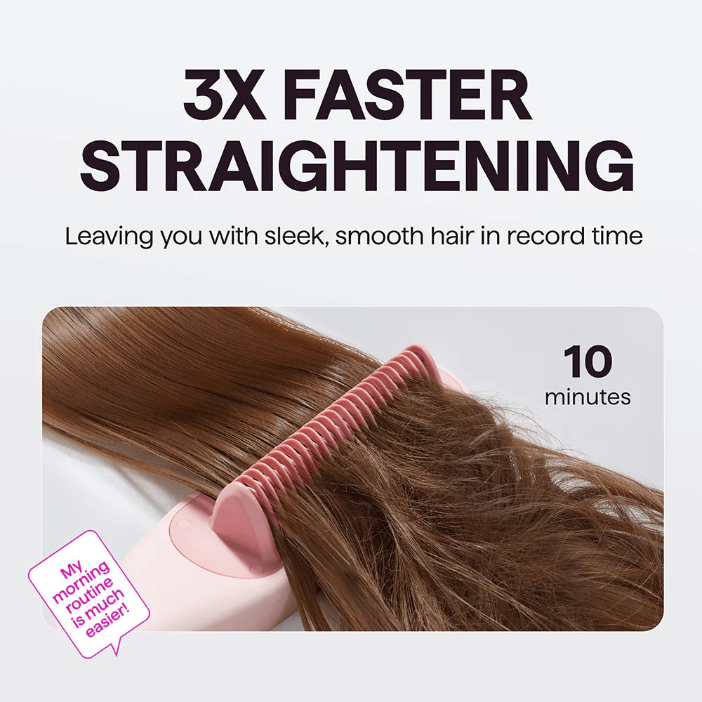 WAVYTALK Pro Steam Hair Straightener Brush – 3-in-1 Heated Straightening Comb.
(Immediate Delivery available)