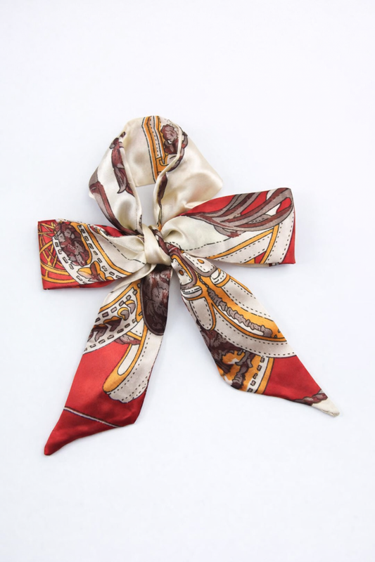 Crimson Heritage - Handbag twilly multipurpose silk scarf