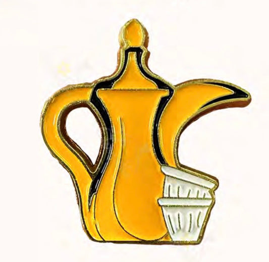 Arabic Coffee Dallah Metal Phone Sticker