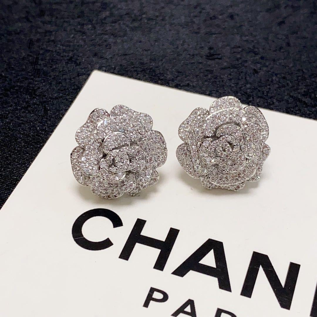 Chanel Camellia Earrings ( with box & proper packaging)