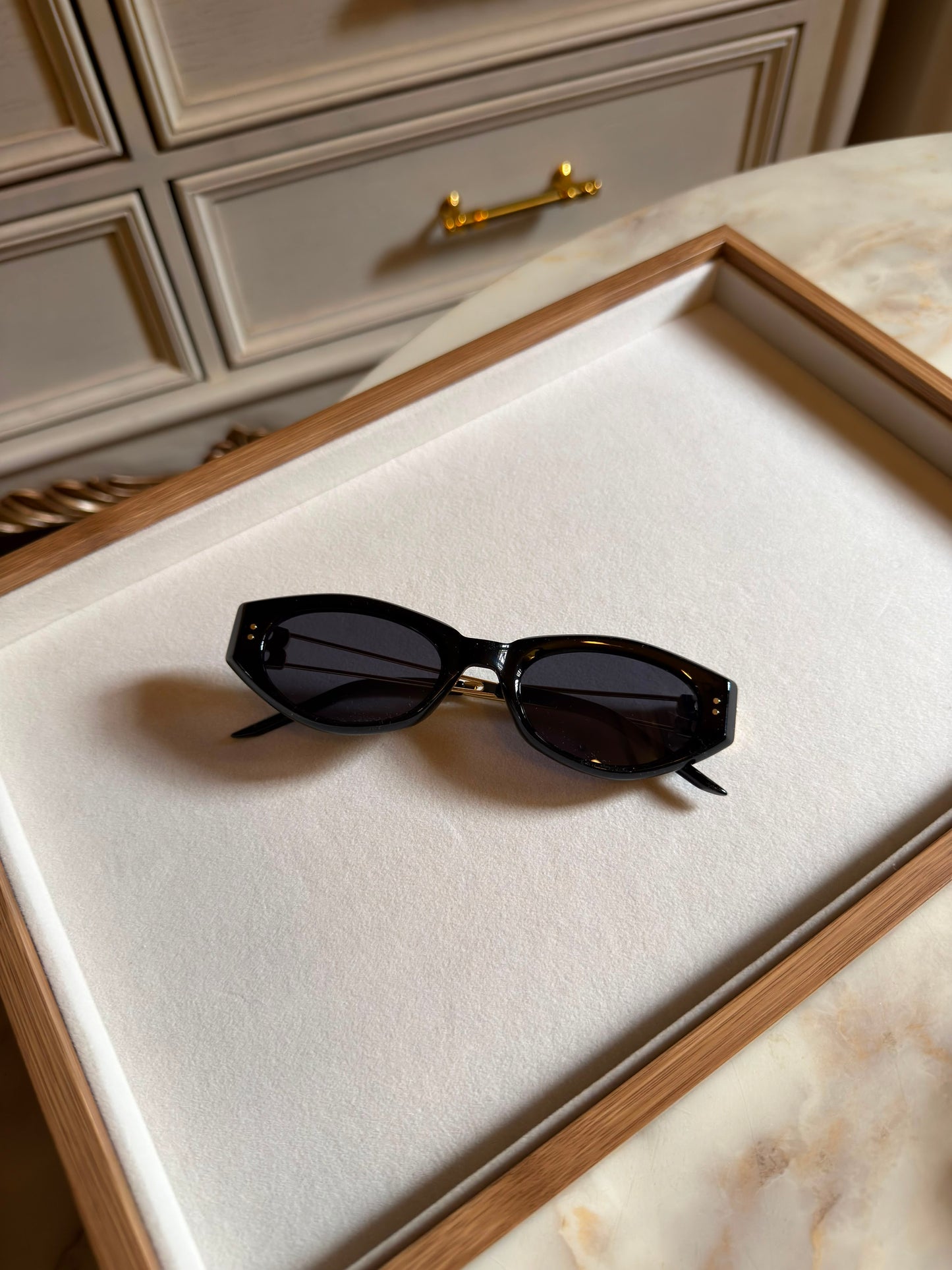 Gentle Monster Noir Oval Sunglasses