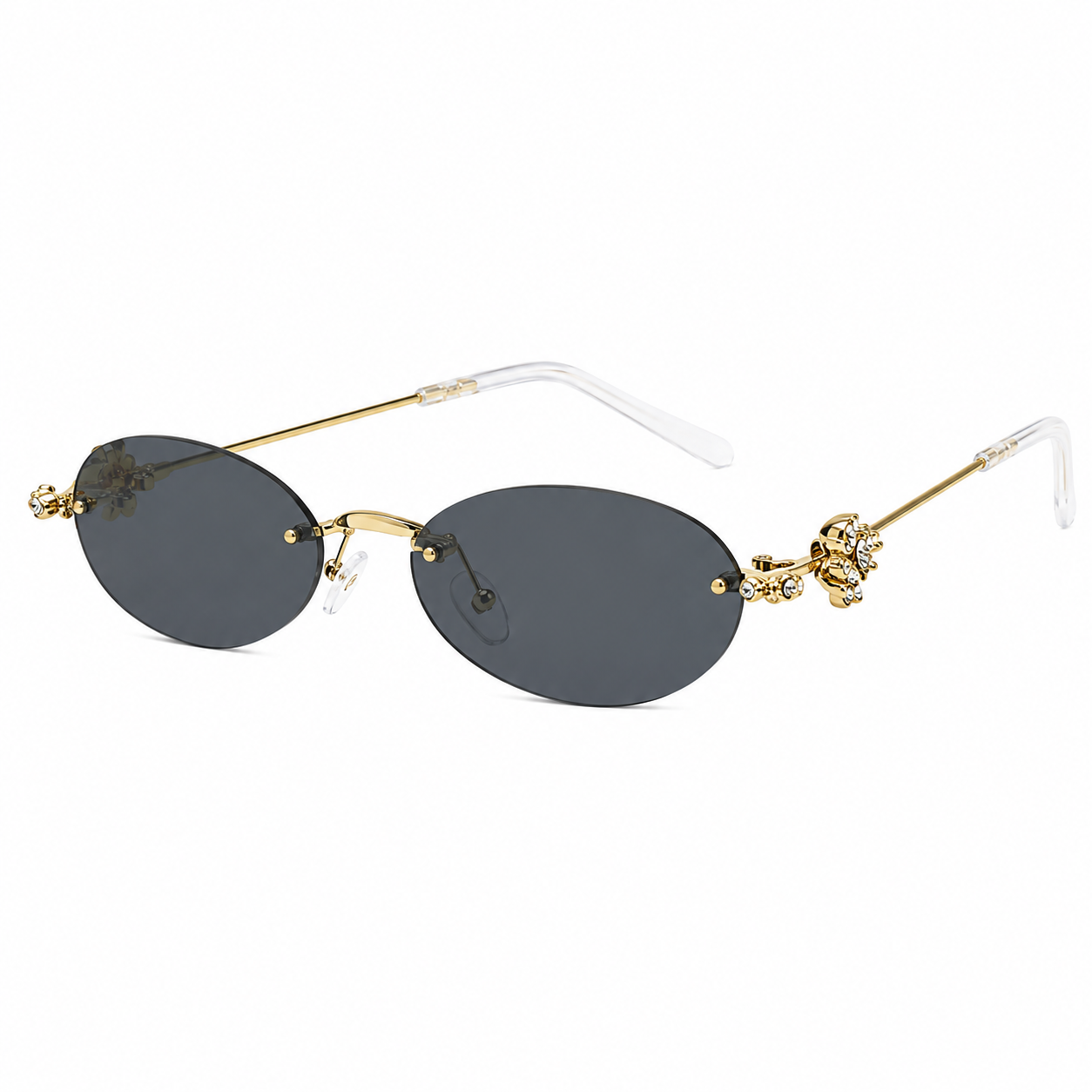 Gentle Monster Floral Rimless Oval Glasses