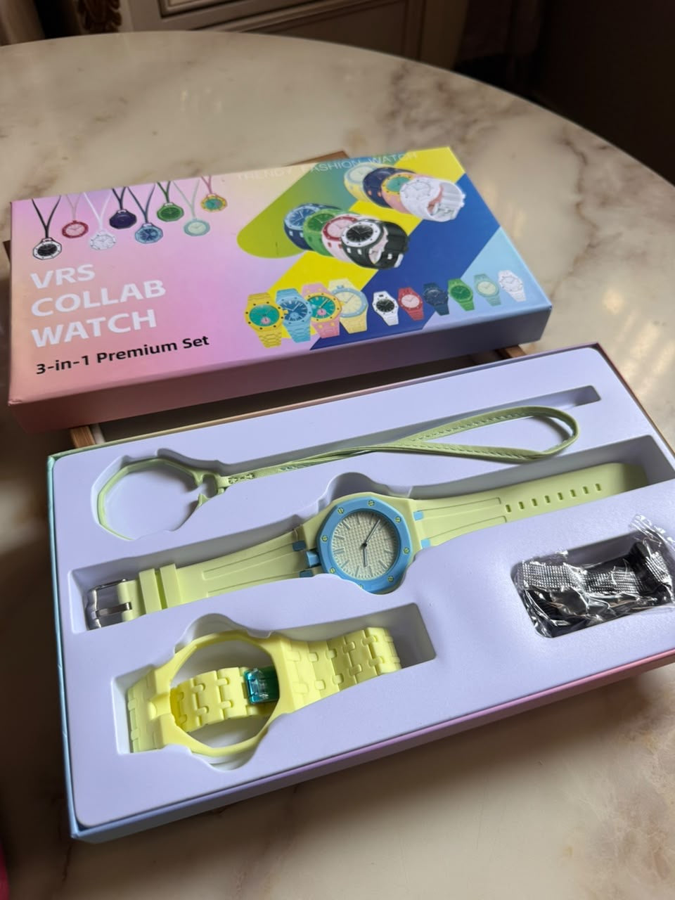 VRS 3-in-1 Collab Interchangeable Silicone Strap Watch Set