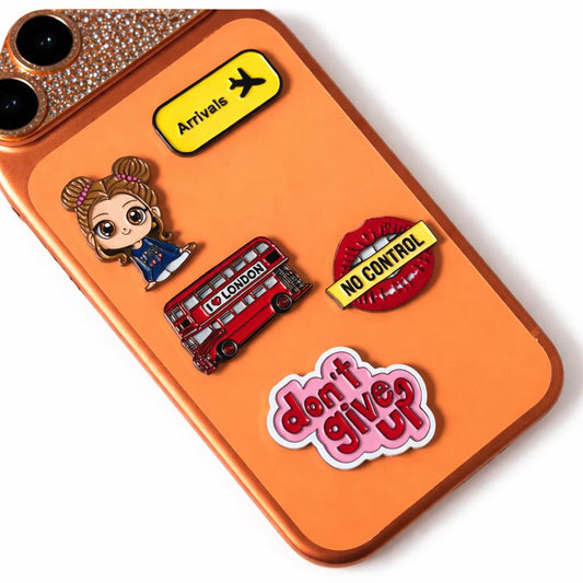 Metal Phone Charm Sticker Pack 
of 5 Bundle 27