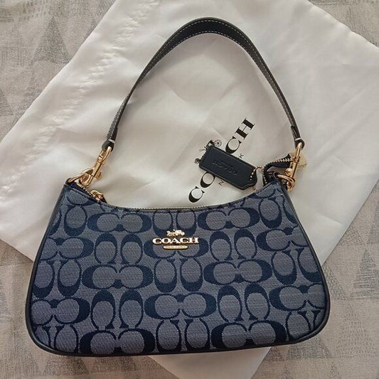 Dark blue Printed Coach shoulder bag  (WITH BOX)(15-20 DAYS DELIVERY TIME)
