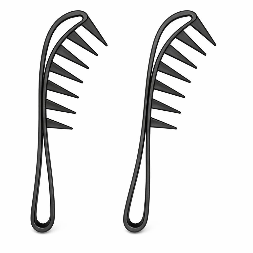 Wide black Hair styling comb