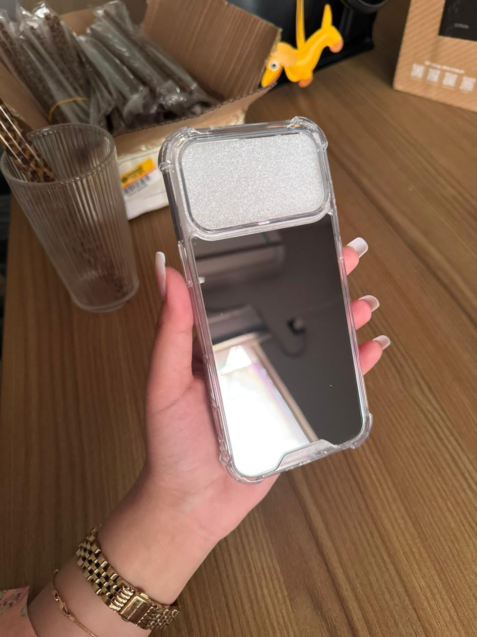 iPhone 17 Pro Max Air Protective Mirror Make up Phone Case