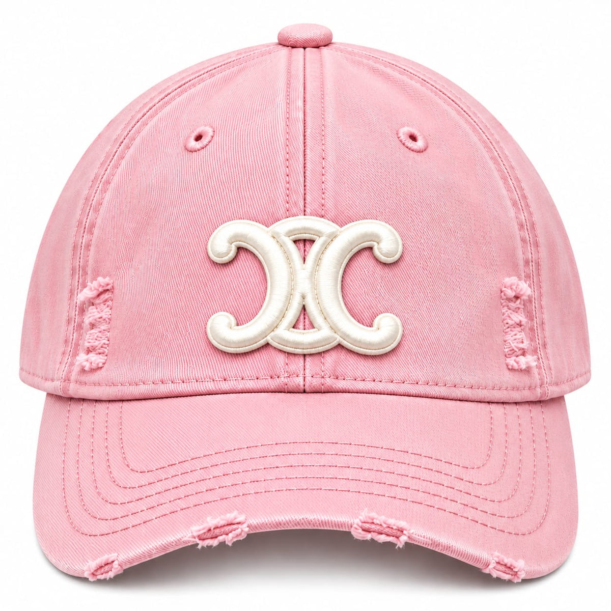 Celine Triomphe Distressed Baseball Cap
