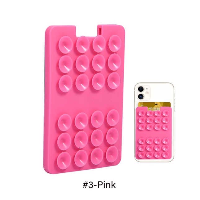 Dark pink Suction card holder