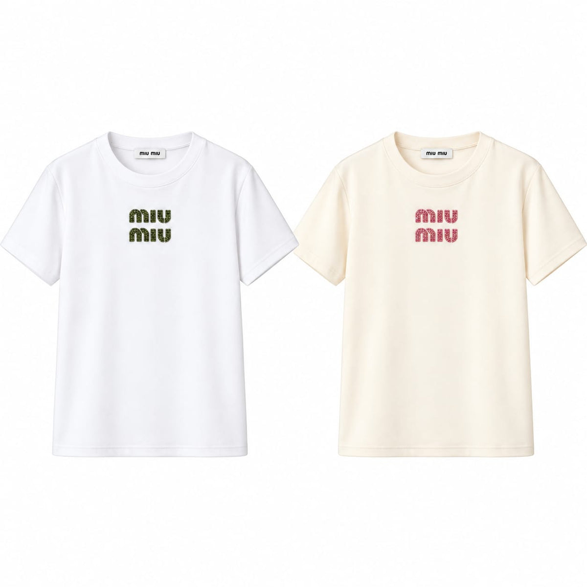 Basic Miu Miu Logo T-Shirt