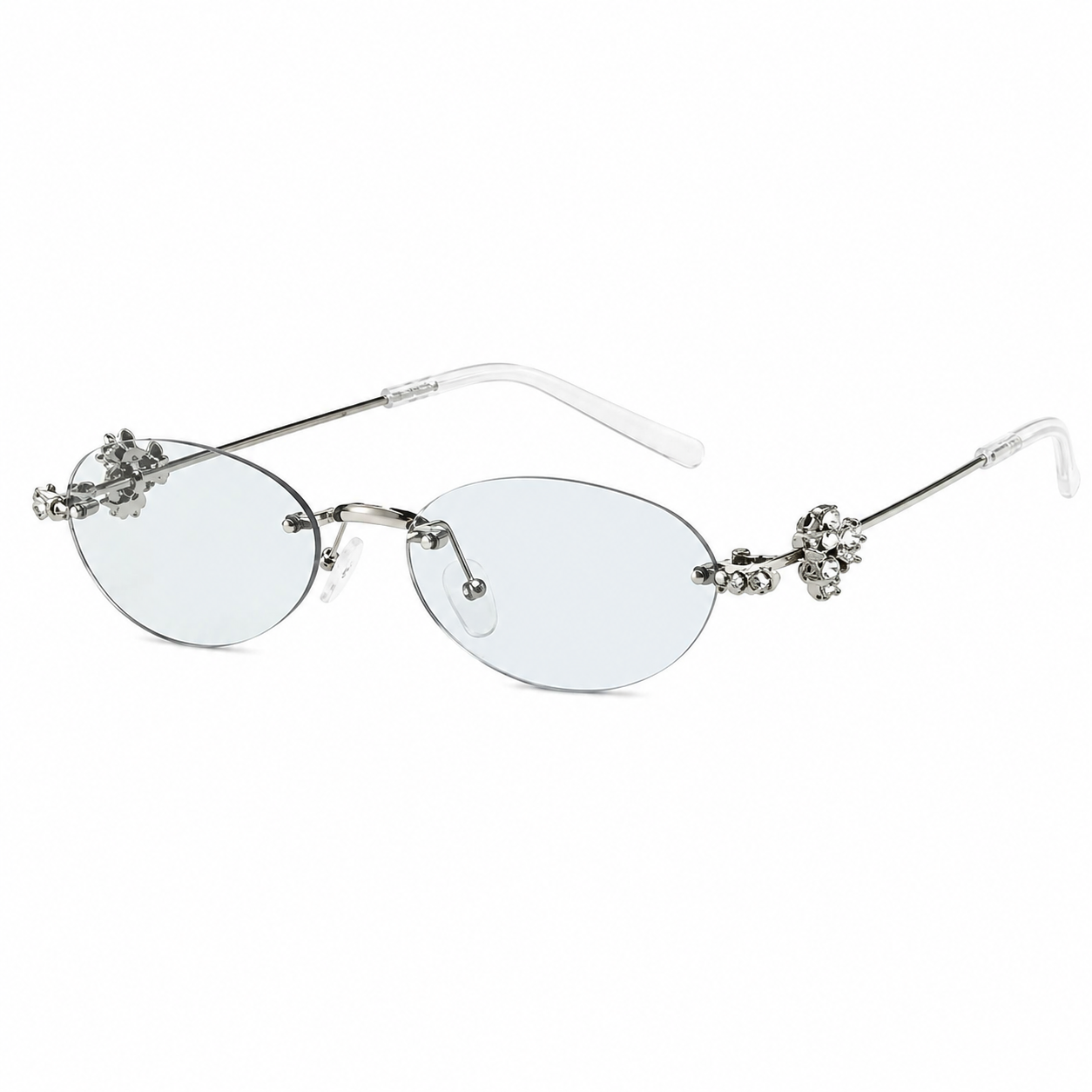 Gentle Monster Floral Rimless Oval Glasses
