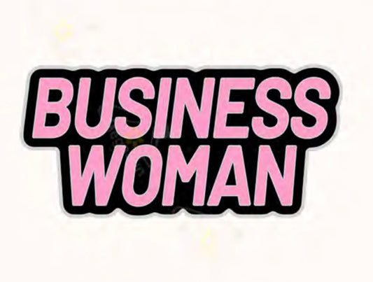 Business Women Metal Phone Sticker