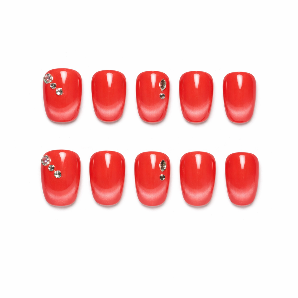 Cherry stone hand made nails L33