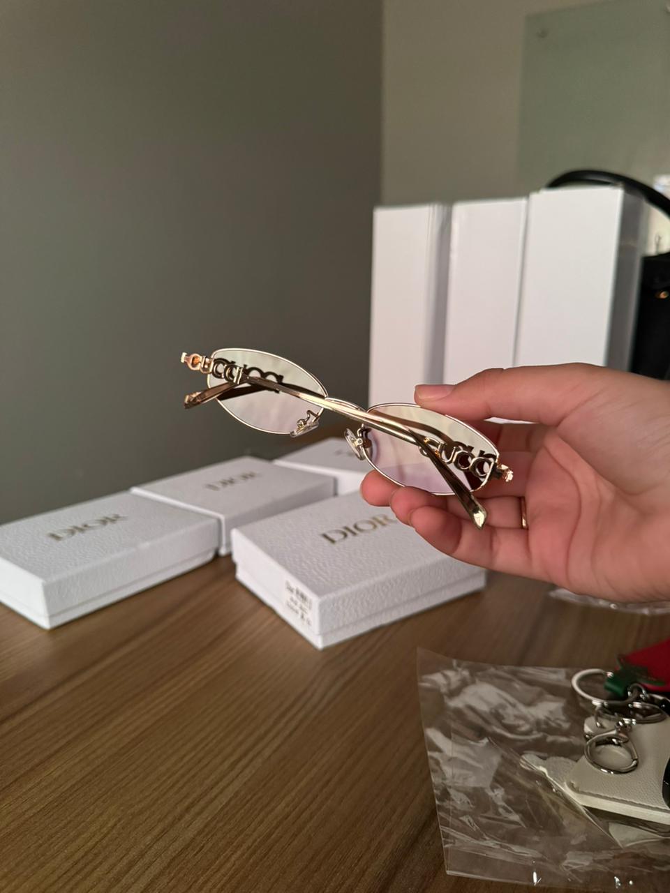 Gucci Round Logo Temple Sunglasses – Gold/Brown