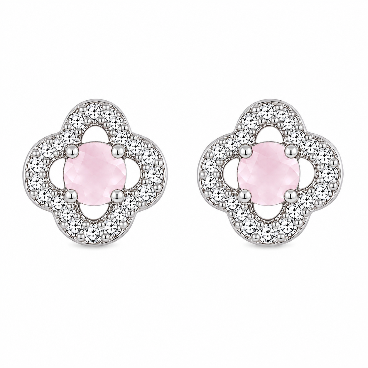Luna Clover Zircon Studs
