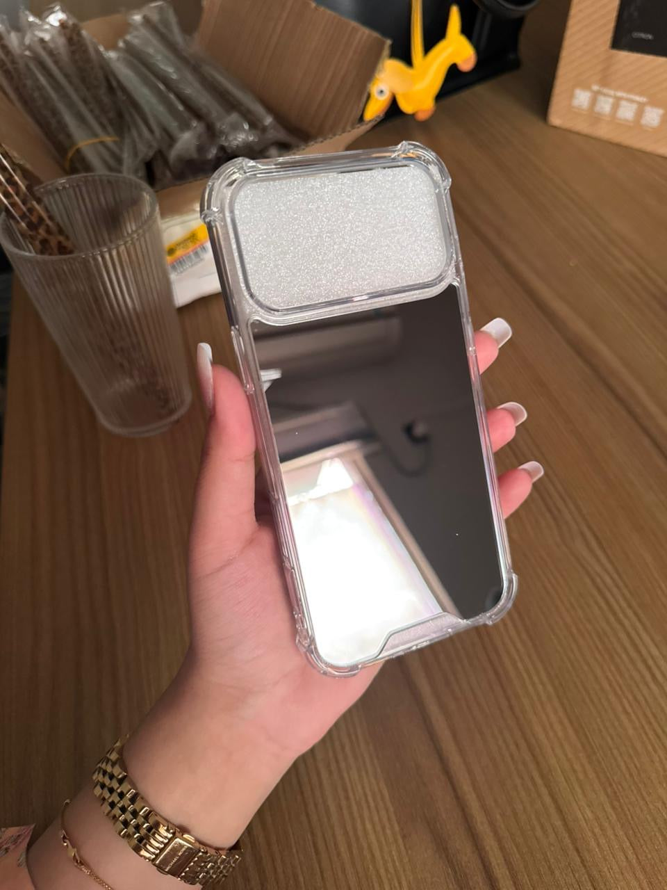 iPhone 17 Pro Max Air Protective Mirror Make up Phone Case