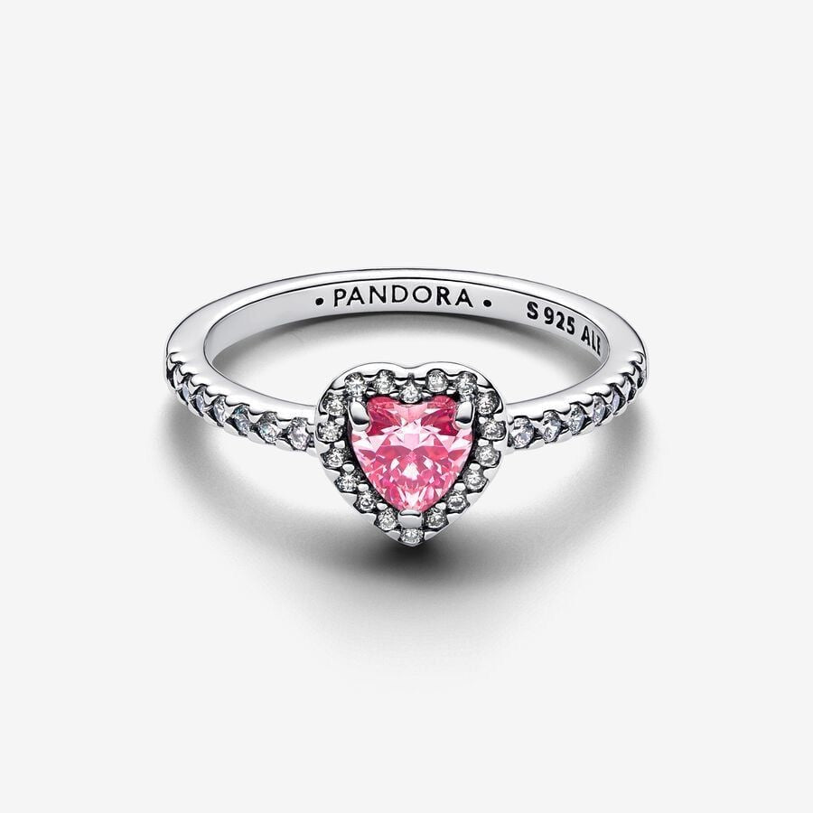 Pandora-Elevated Pink Heart Ring(with box & proper packaging)
