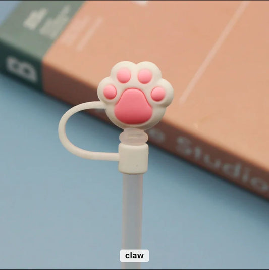 Pink claw straw cover