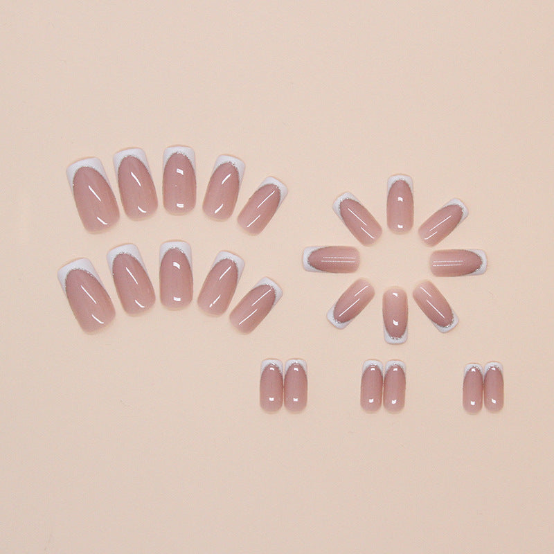 White tip dot nails n9