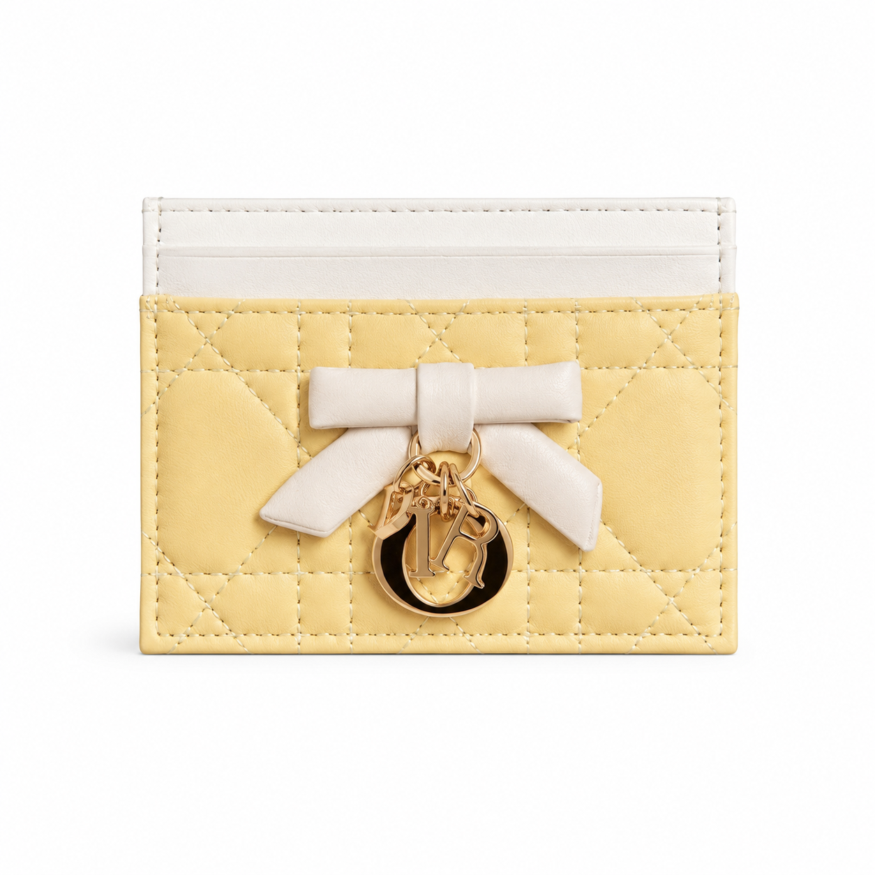 Lady Dior Glycine Wallet/ cardholder Tendre Cannage Leather