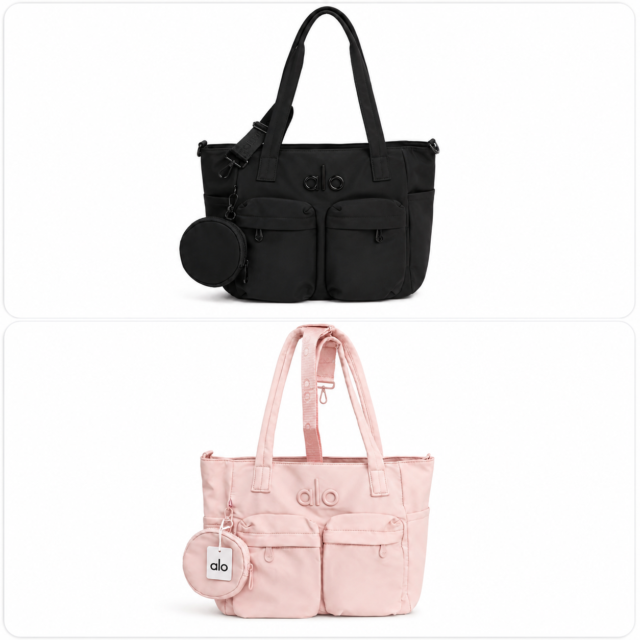 Alo yoga iconic shopper tote bag with long strap (with entire box packaging)