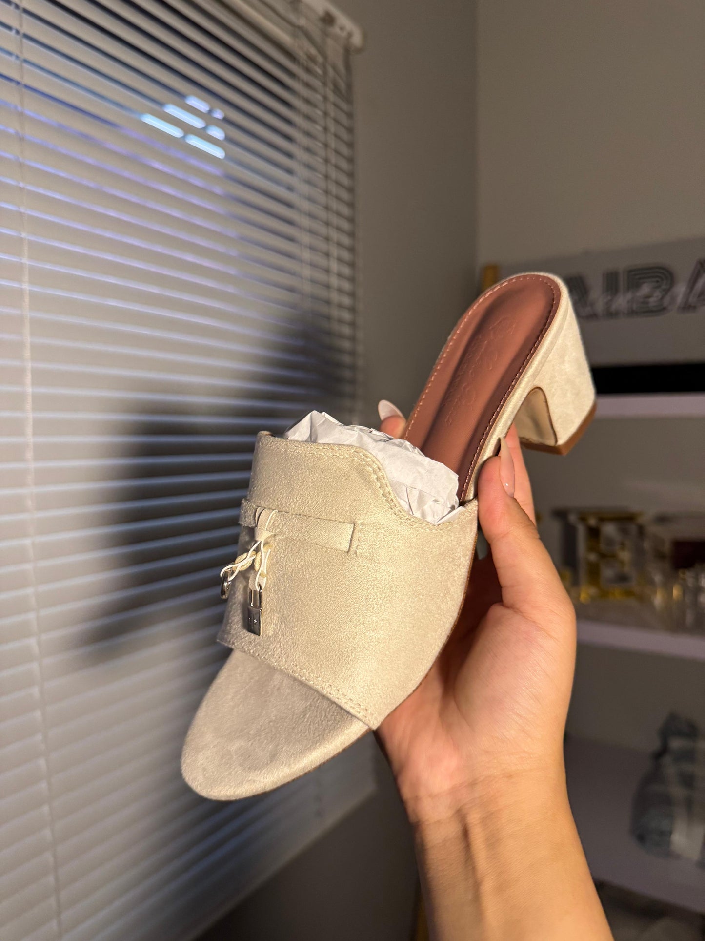 Loro Piana Cream Heels(With Proper Packaging)