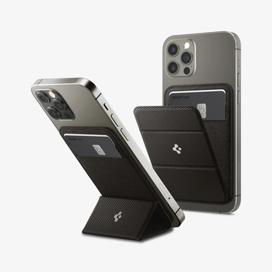 Orange Spigen magsafe card holder smart fold wallet + Mobile Stand