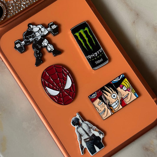 Metal Phone Charm Sticker Pack 
of 5 Bundle 20