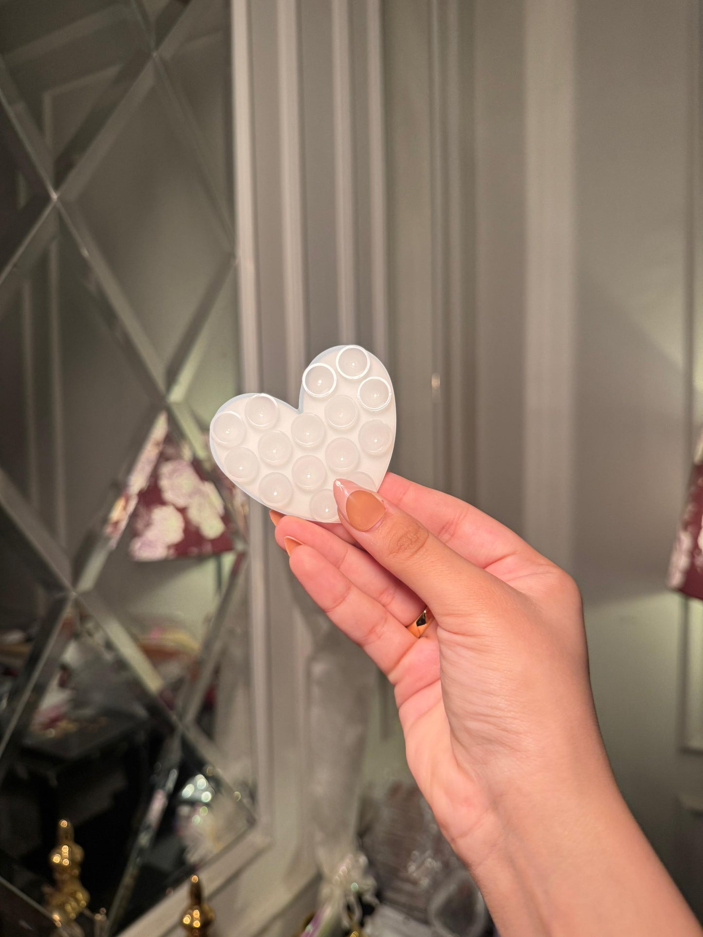 Transparent Single side heart grippy