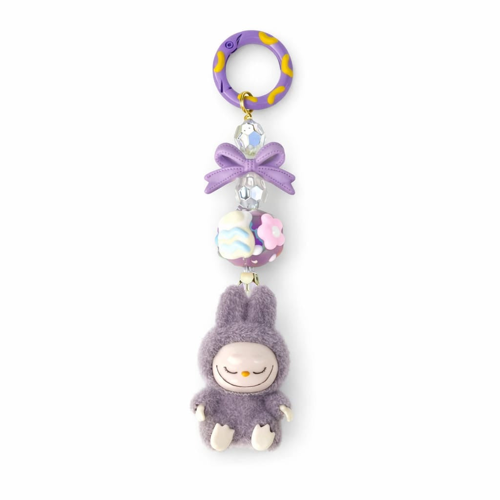 Labubu keychain charm