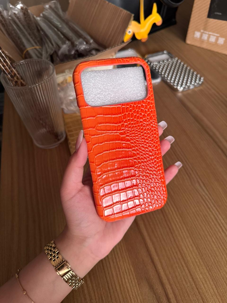Crocodile Leather Phone Case 17 Pro Max