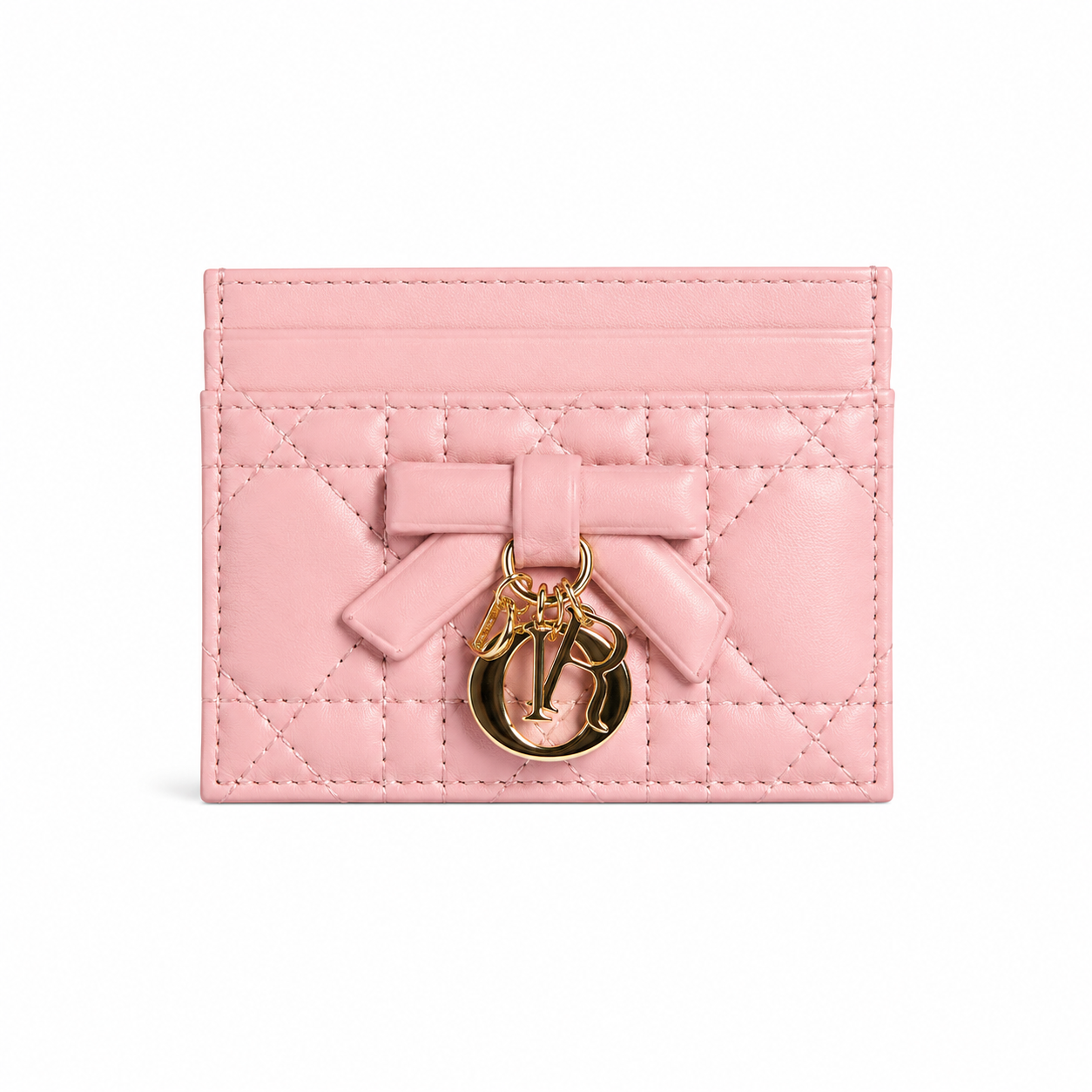 Lady Dior Glycine Wallet/ cardholder Tendre Cannage Leather