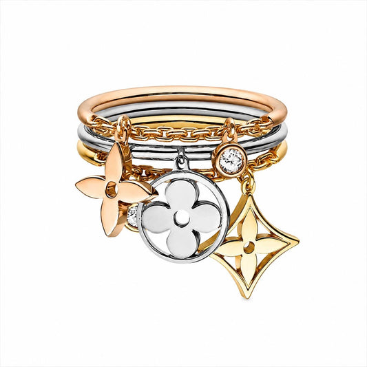Louis Vuitton layered Ring (With box & Proper Packaging)
