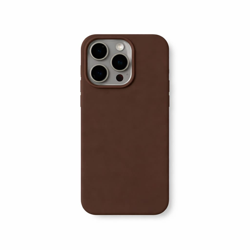 iPhone Case-Chocolate Brown Silicon Touch (iPhone 11–17 Series)