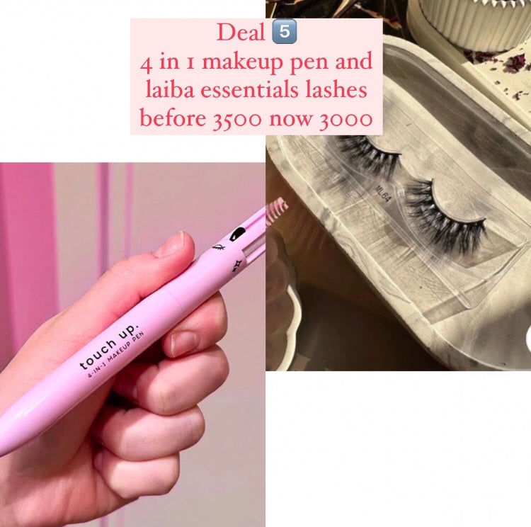 4 in 1 makeup pen and laibaessentials lashes bundle