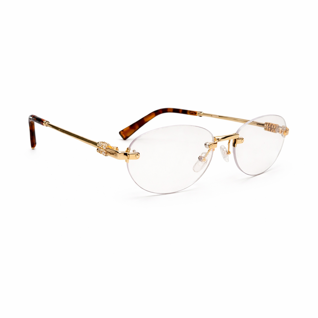 Miu Miu Rimless Oval Sunglasses
