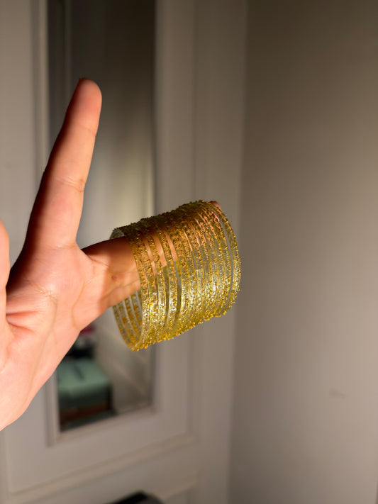 Golden Indian Raindrop Bangles