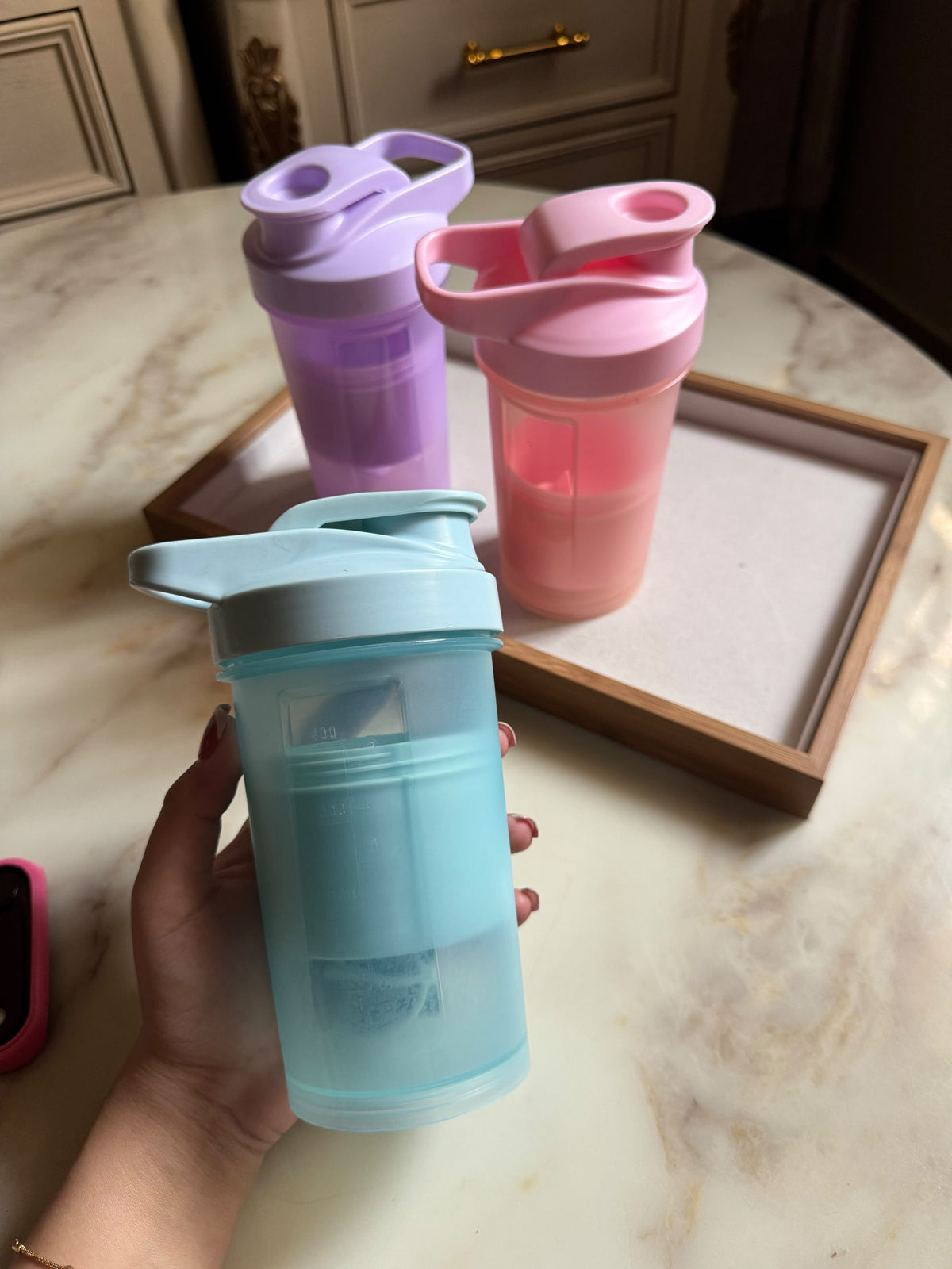 Portable Protein Shaker Bottle