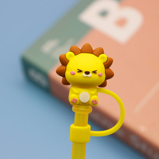 Lion straw cover