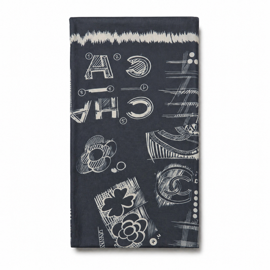 Chanel Sketch Art Icon Scarf/Stole