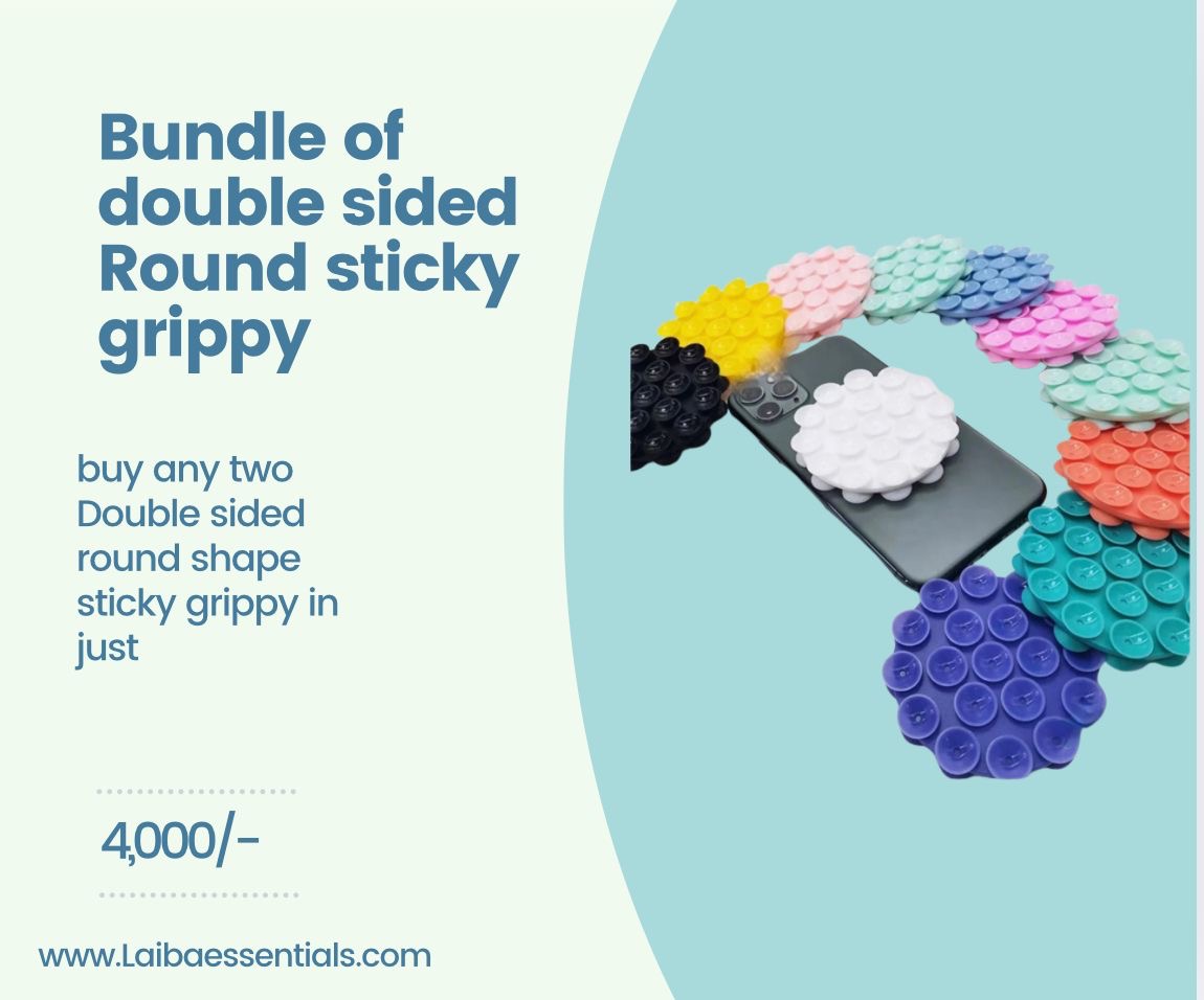 2 Double sided sticky grippy round bundle 6